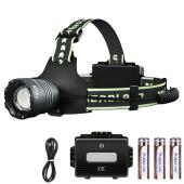 фонарь налобный bl-h2-tg, 3x18650, power bank, зу type-c, zoom, box, оптом, купить