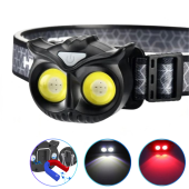 фонарь налобный wt208-2cob(white+red), li-ion аккум, магнит, зу type-c, box, оптом, купить