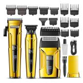 комплект vgr 3 в 1 v-694 gold аккумуляторная машинка для стрижки (clipper), триммер и электробритва (шейвер), оптом, купить