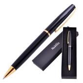 подарочная ручка шариковая promise в футляре (черная с золотистым клипом) 3183, оптом, купить