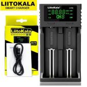 зарядное устройство liitokala lii-s2, 2x-18650, 26650, аа, ааа li-ion, lifepo4, nimh, оригинал, оптом, купить