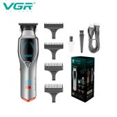 триммер vgr v-187 silver, 4 насадки, 7000 rpm, led display, оптом, купить