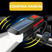 велофара с сигналом ly-17-xpe, солн. батарея, выносная кнопка, waterproof, li-ion аккум., зу microusb, оптом, купить