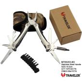 многофункциональный нож (мультитул) traveler mt-832id-8g с комплектом бит 16,2см, оптом, купить