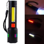 фонарь night vision fluorescence gt-505-tg+cob(white+red),  li-ion аккум., зу type-c, zoom, оптом, купить