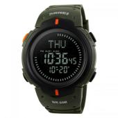 часы наручные 1231ag skmei, army green, compass, оптом, купить