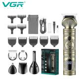 набор для стрижки vgr v-106 6 в 1, 14 насадок, led display, оптом, купить