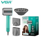 фен профессиональный vgr v-440 green, 3 уровня обдува, 3 уровня температуры, 110000 rpm, 3 насадки, оптом, купить