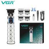 триммер vgr v-942 white, 4 насадки, led display, оптом, купить