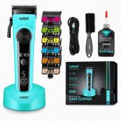 аккумуляторная машинка для стрижки (clipper) vgr v-199 green, 6 насадок, led display, оптом, купить