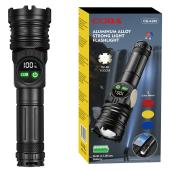 фонарь cb-a280-tg+cob(white+red), li-ion аккумулятор, power bank, зу type-c, 3 фильтра, магнит, zoom, box, оптом, купить