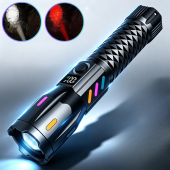 фонарь night vision fluorescence m10r-2tg(white+red), 1x18650, индикация заряда, зу type-c, zoom, оптом, купить