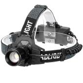 фонарь налобный 8105 1режим white laser led pm10-tg, 2x18650, зу type-c, zoom, оптом, купить