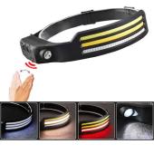 фонарь налобный bl-w689-lm+3cob (white+yellow+red), motion sensor, li-ion аккум., зу type-c, box, оптом, купить