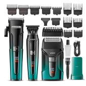 комплект vgr 3 в 1 v-694 green аккумуляторная машинка для стрижки (clipper), триммер и электробритва (шейвер), оптом, купить