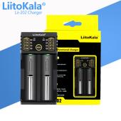 зарядное устройство liitokala lii-202, 2х-10440/ 14500/ 16340/ 17355/ 17500/ 17670/ 18350/ 18490/ 18650/ 22650, 5v, оригинал, оптом, купить