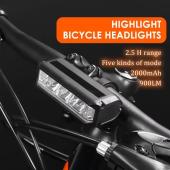 велофара мощная eos610-3led, 900lm, waterproof, li-ion аккумулятор, зу type-c, оптом, купить