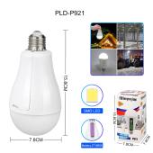светодиодная led лампа с аккумулятором p921, 20w, e27, 2x18650, оптом, купить