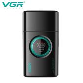 электробритва vgr v-377 black шейвер, двойное лезвие, регулировка мощности 7000-9000 rpm, led display, оптом, купить