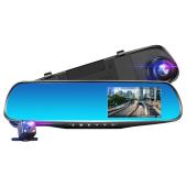 Изображения для Автомобильный видеорегистратор-зеркало L-9004, LCD 3.5'', 2 камеры, 1080P Full HD