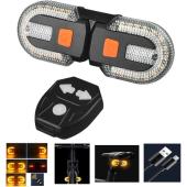 велофонарь fy-1825 stop (yellow), li-ion аккум., с указанием поворотов, зу microusb, box, оптом, купить