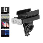 велофонарь bk09/z-03-3t6, power bank, li-ion аккумулятор, зу type-c, крепление под телефон, оптом, купить