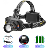 фонарь налобный bl-t701a-tg, 3x18650, зу type-c, zoom, box, оптом, купить