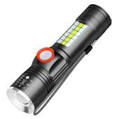 фонарь sy-1903c-p50+smd+rgb, alarm, li-ion аккум., ремешок, zoom, зу usb, оптом, купить
