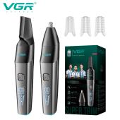 триммер vgr 2 в 1 v-603, 2 насадки (для носа и волос), ipx5, оптом, купить