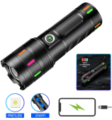 фонарь night vision fluorescence 701-pm10-tg,  li-ion аккум., зу type-c, индикация заряда, zoom, оптом, купить