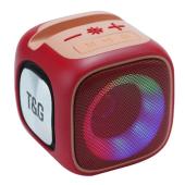 bluetooth-колонка tg359 с rgb подсветкой, speakerphone, радио, red, оптом, купить