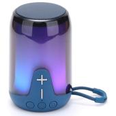 bluetooth-колонка tg652 с rgb подсветкой, speakerphone, радио, blue, оптом, купить