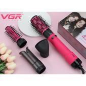 фен-стайлер vgr 4 в 1 v-481 pink, 4 насадки, 2 скорости, 3 режима температуры, 1000w, оптом, купить
