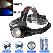 фонарь налобный pld-t115-2pm10-tg(white+blue), 2x18650, зу type-c, zoom, box, оптом, купить