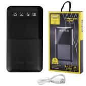 power bank js-191 smart charge 10000mah 2usb(1a+2a), цифровой дисплей с подсветкой, фонарик 2led - (3600mah), оптом, купить