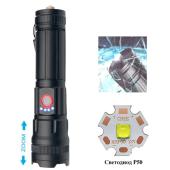 фонарь bl-6525-gt100, 1x18650, zoom, зу type-c, box, оптом, купить
