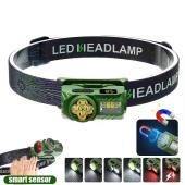 налобный фонарь yemao ym-t614, 380lm, аккумулятор 700 mah, с красным светом, оптом, купить