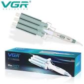 плойка тройная vgr v-595 white, 5 режимов работы, керамическое покрытие, led display, 100 вт, оптом, купить