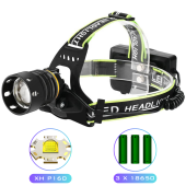 фонарь налобный bl-a14-3-p160, power bank, 3x18650, zoom, зу type-c, box, оптом, купить