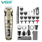набор для стрижки vgr 8 в 1 v-103, 19 насадок, led display, оптом, купить
