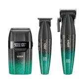 комплект vgr 3 в 1 v-640 s3 green, машинка для стрижки (clipper), триммер и электробритва (шейвер), оптом, купить
