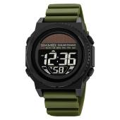 часы наручные 2358ag skmei, army green, solar power, оптом, купить