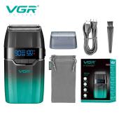 электробритва vgr v-308 green шейвер, двойное лезвие, 9000 rpm, led display, оптом, купить