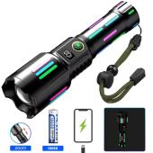 фонарь night vision fluorescence w515-pm10-tg, индикация заряда, 1x18650, зу type-c, zoom, box, оптом, купить
