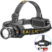фонарь налобный bl-t701c-tg, 2x18650, зу type-c, zoom, box, оптом, купить