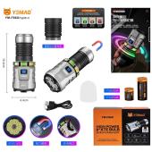 фонарь yemao ym-f86x 8xte, 1x26350/26650, зу type-c, колпачек, магнит, оптом, купить