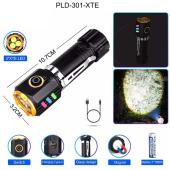 фонарь night vision fluorescence 301-3xte, 1x18650, зу type-c, магнит, box, оптом, купить