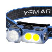 налобный фонарь yemao ym-t615, 500lm, аккумулятор 700 mah, с красным светом, оптом, купить