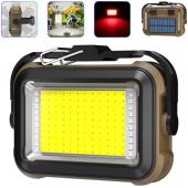 фонарь кемпинг tzd-01-cob(white+yellow+red+blue)-pro, power bank, li-ion акк., солнечная батарея, зу type-c, магнит, крюк, box, оптом, купить
