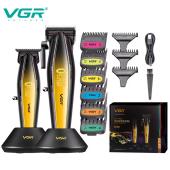 комплект vgr 2 в 1 v-270&v-992 gold, машинка для стрижки и триммер, оптом, купить